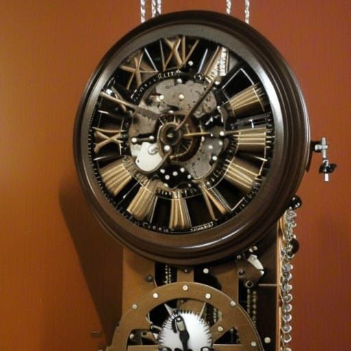Steampunk Pendulum Clock in Mad Max Style