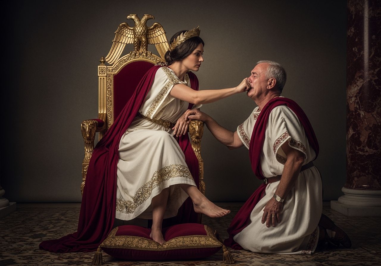 Roman Empress Slapping Senator, Professional Photography Sty...