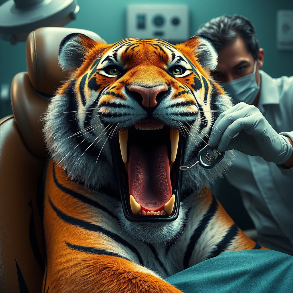 Tiger at the Dentist: Fantasy Concept Art