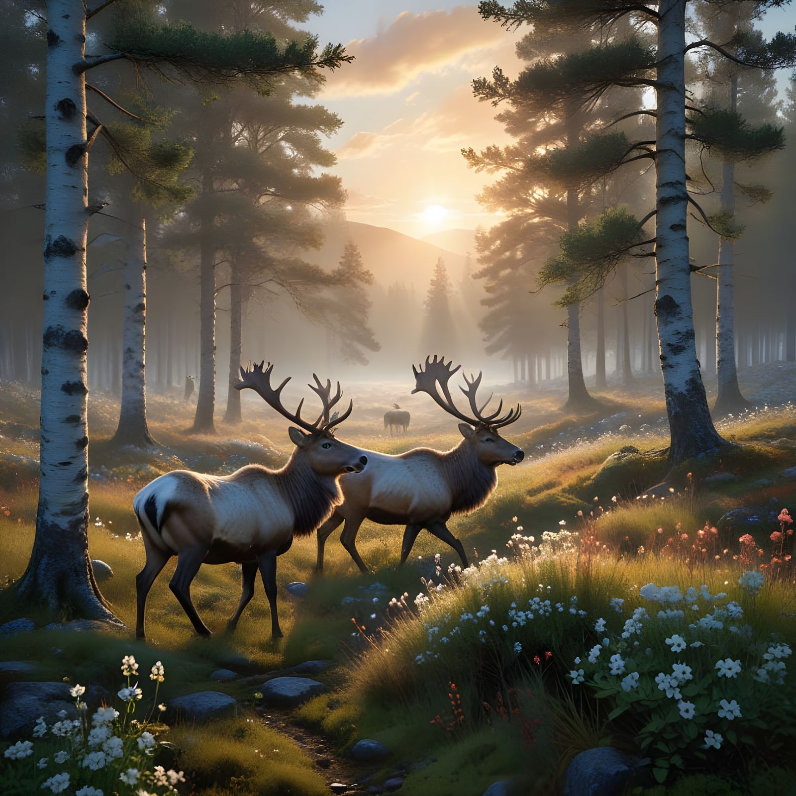 Surreal Summer Dawn in Lapland's Endless Light