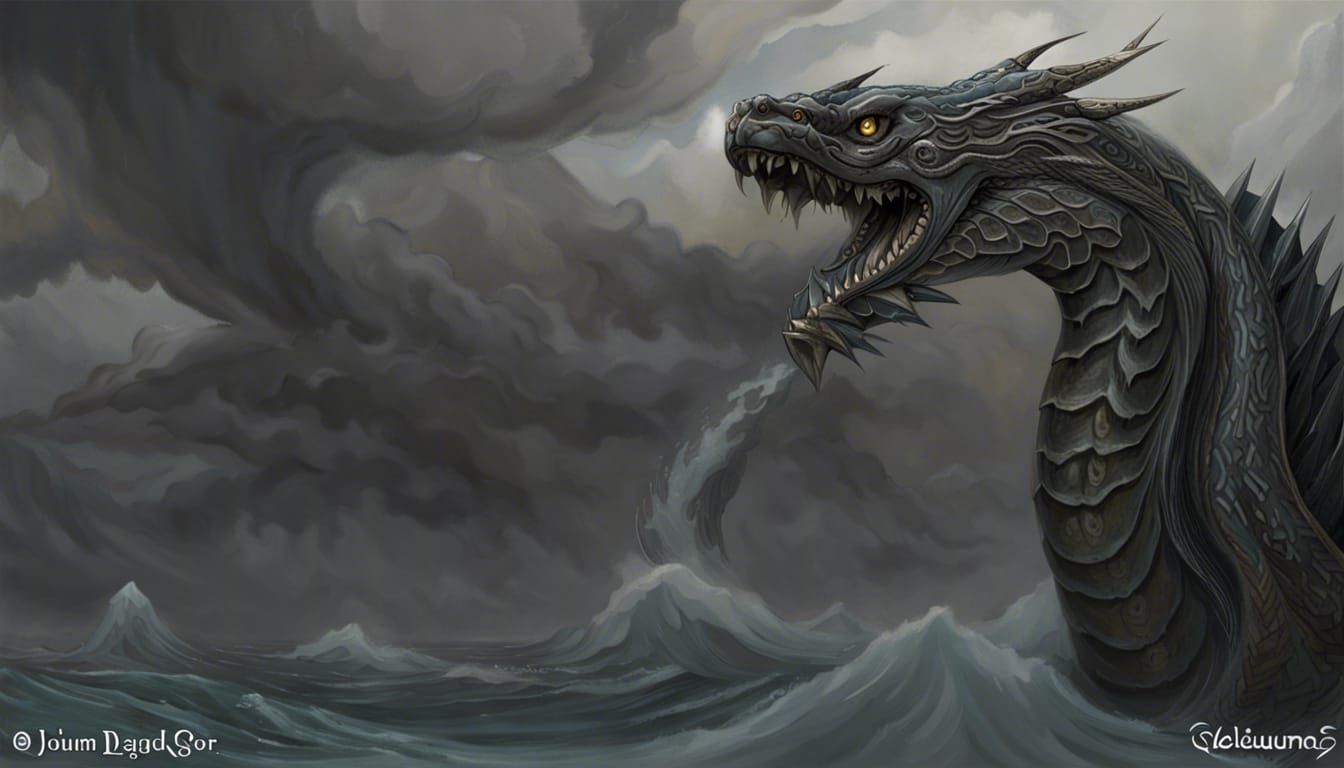 AI Generated Image of Jörmungandr
