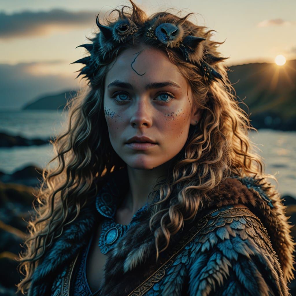 Hyperrealistic Selkie Portrait in Cinematic Lighting