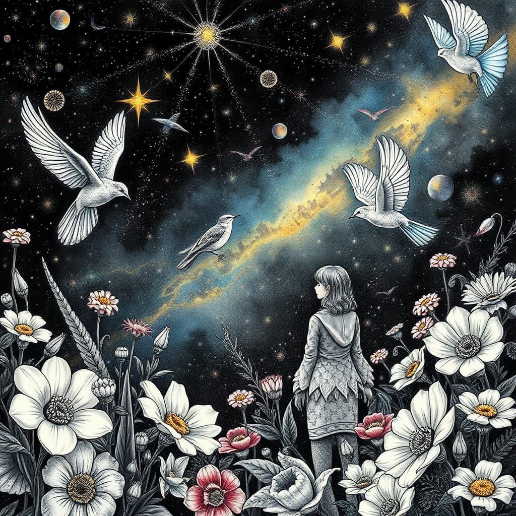 Magical Fairytale Scene in Vivid Vector Art