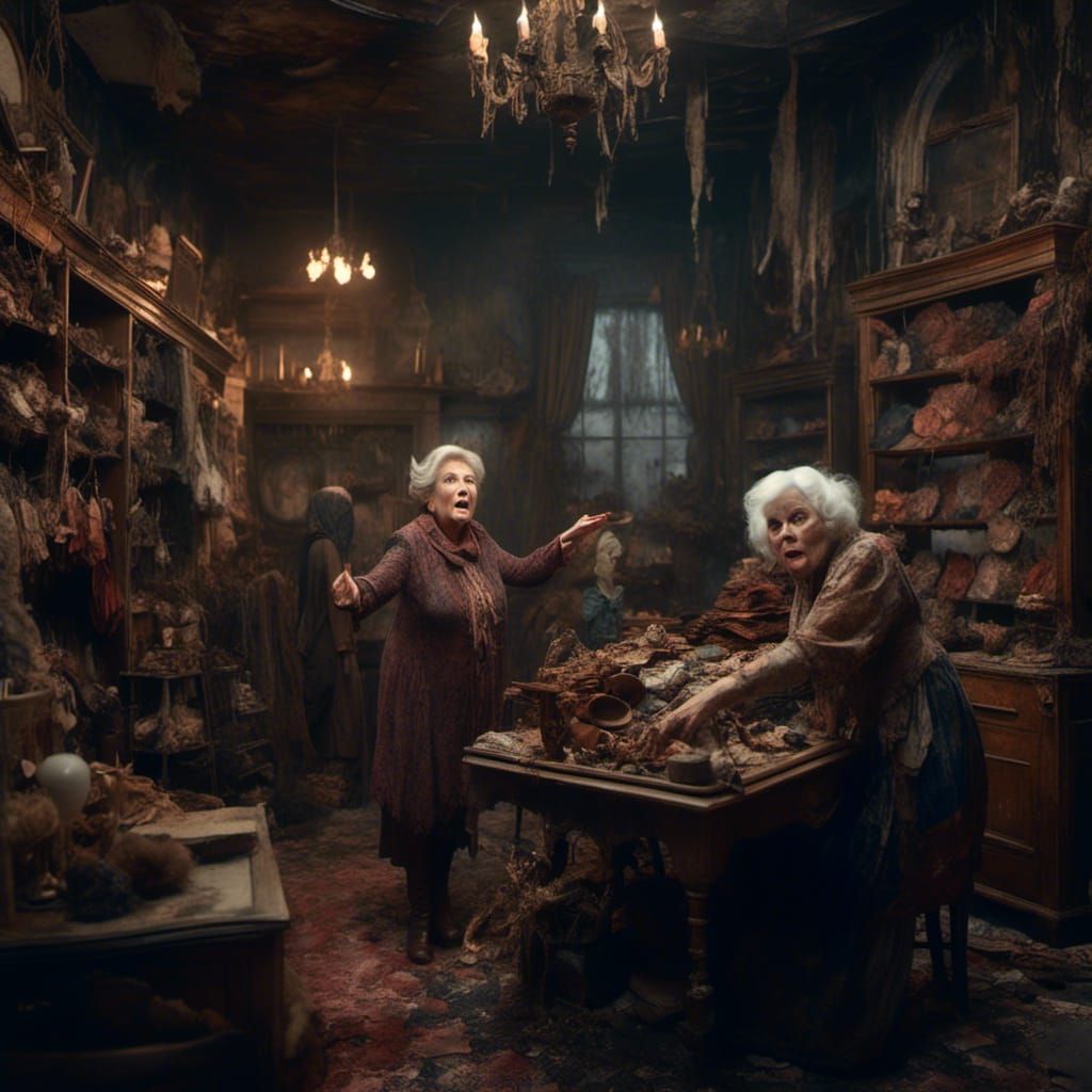 Bossy Old Lady Yelling in Luxurious Shop