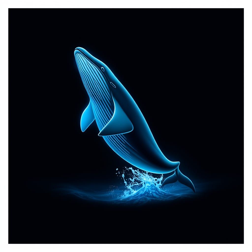 Elegant Whale Ascends in Cinematic Oceanic Scene