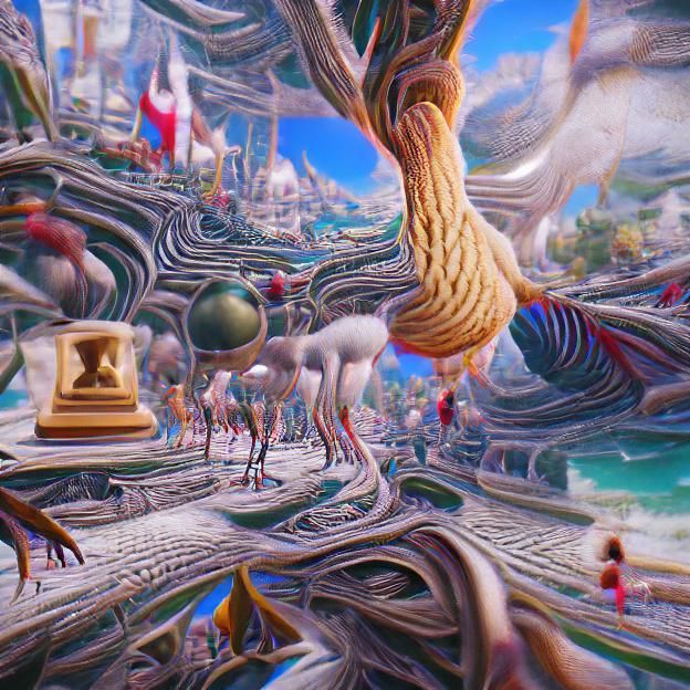 Abstract Surrealism: Dreamlike Composition in Vibrant Colors