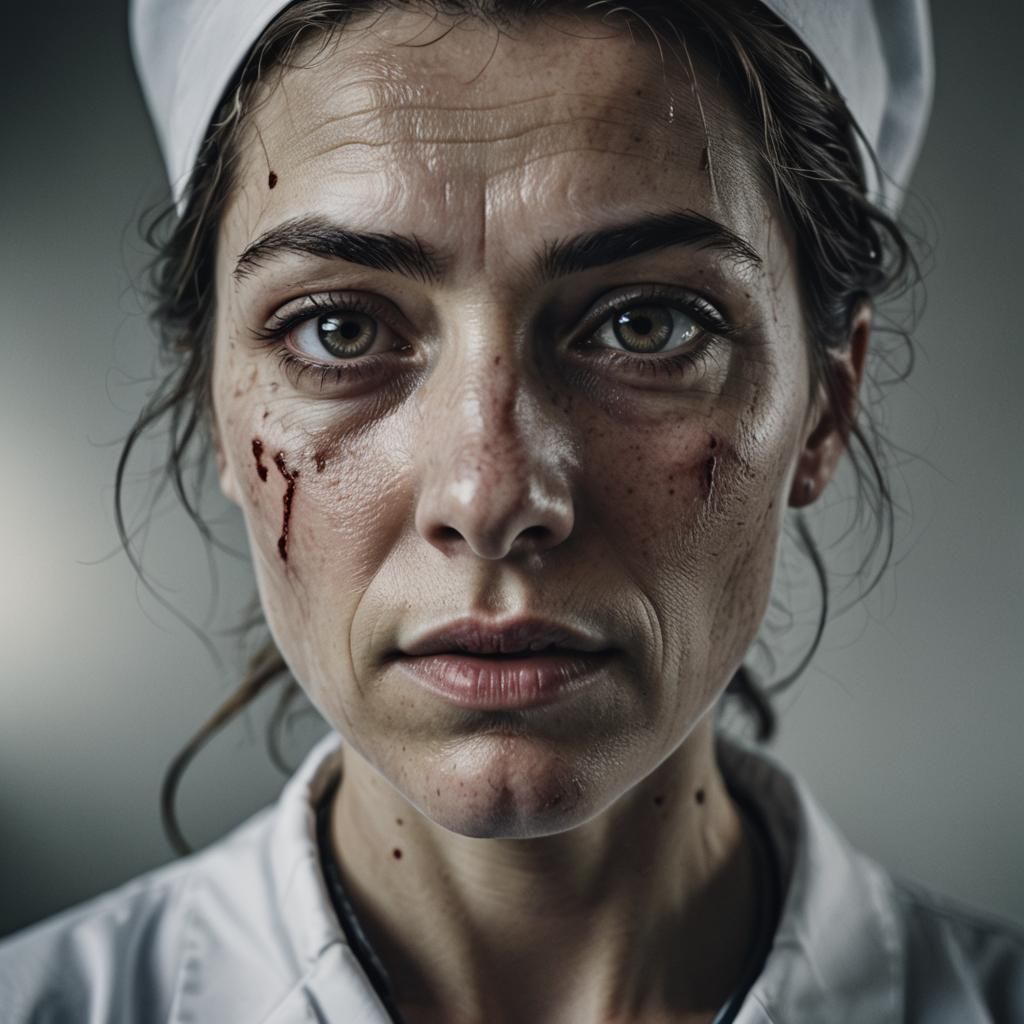 Nurse to Juliet: Realistic Close-Up Portrait