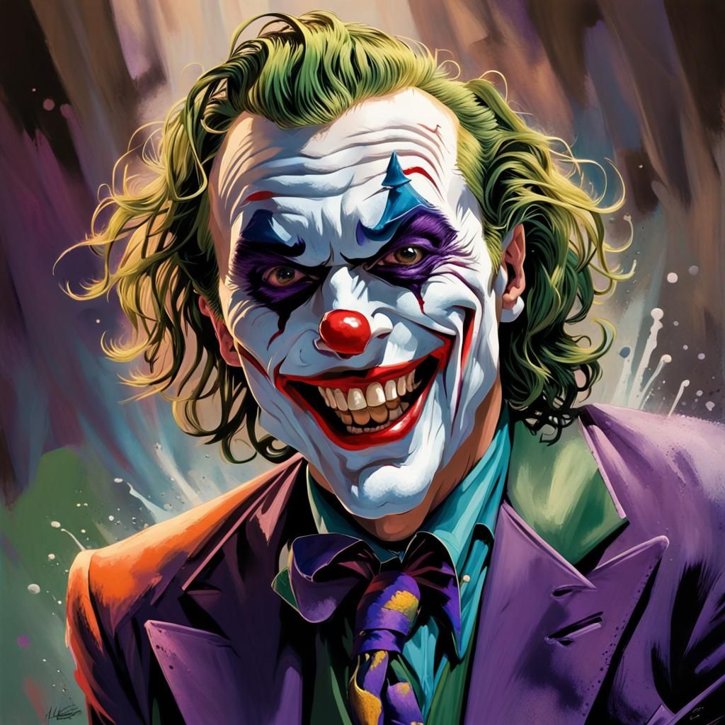 The joker , laughing