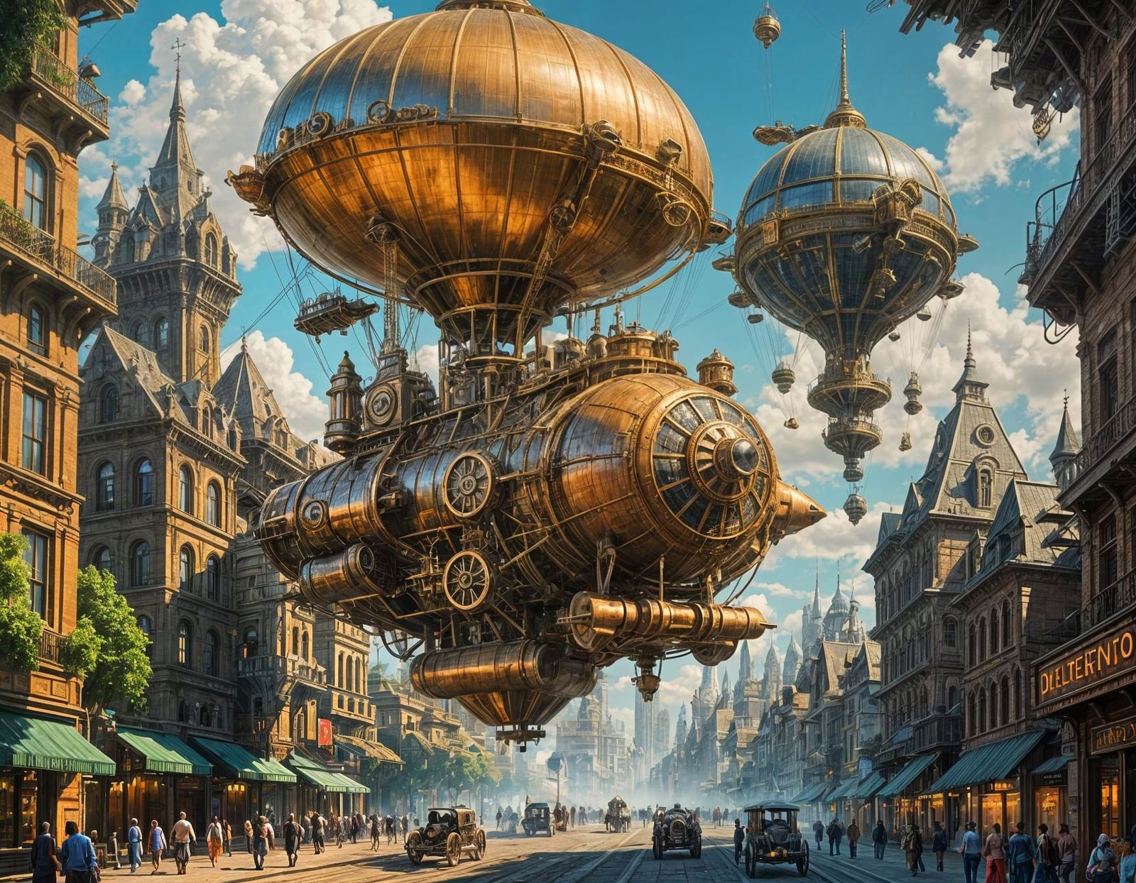 Ethereal Steampunk Metropolis