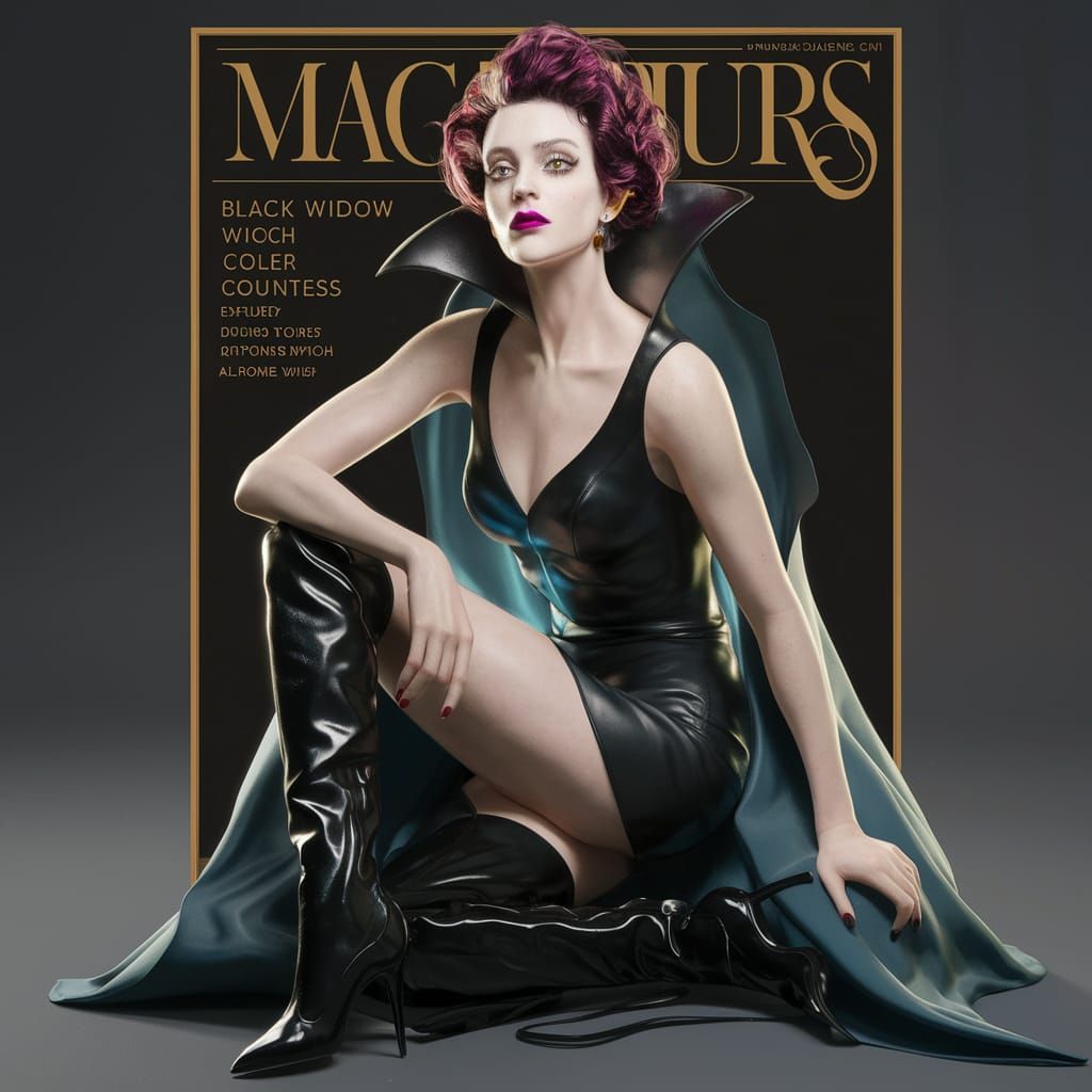 Black Widow Countess Magazine Cover Art