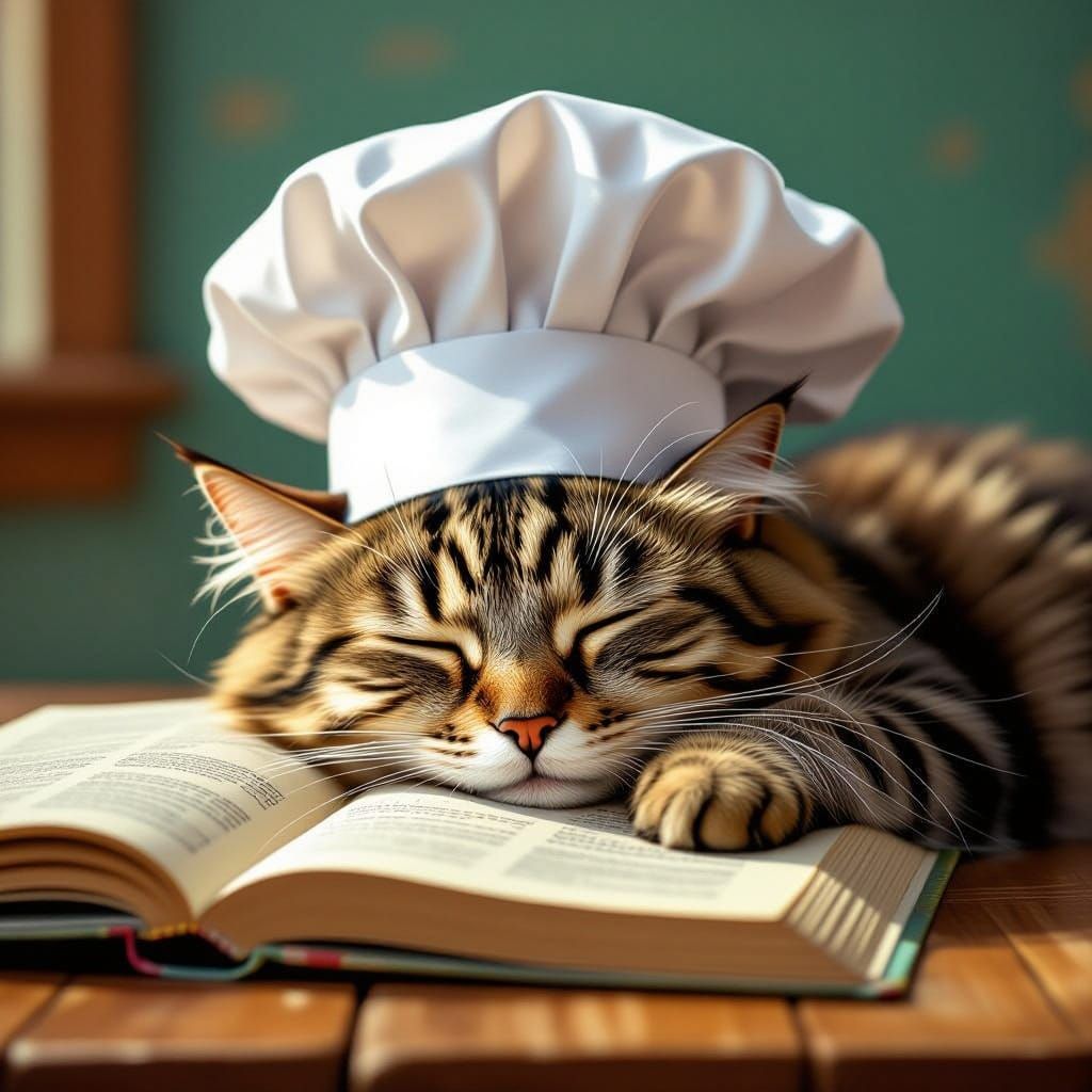 Chef Cat's Nap: Hyperrealistic Dream