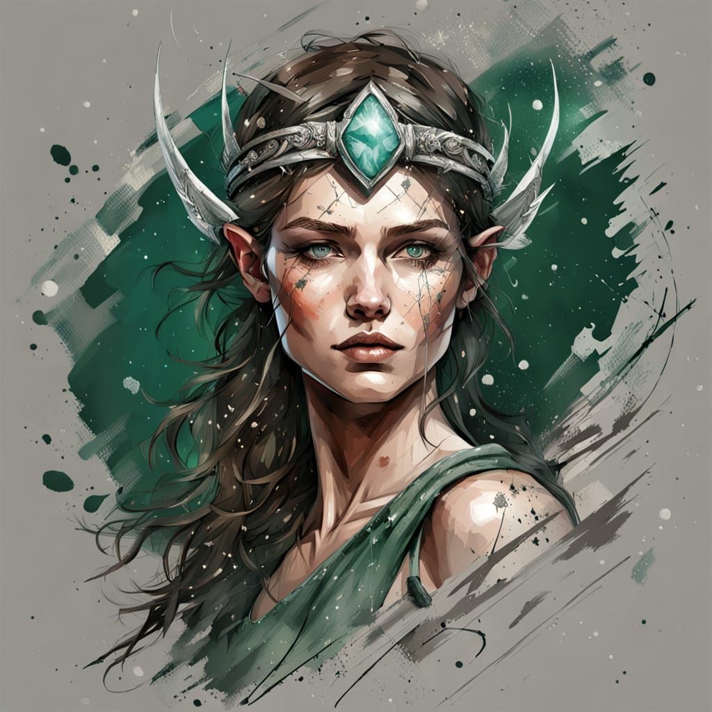 Artemis Diana Portrait: Goddess of the Hunt