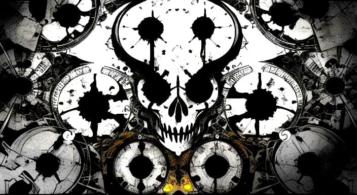 Colorful Surreal Rorschach Ink Blot Perception Test