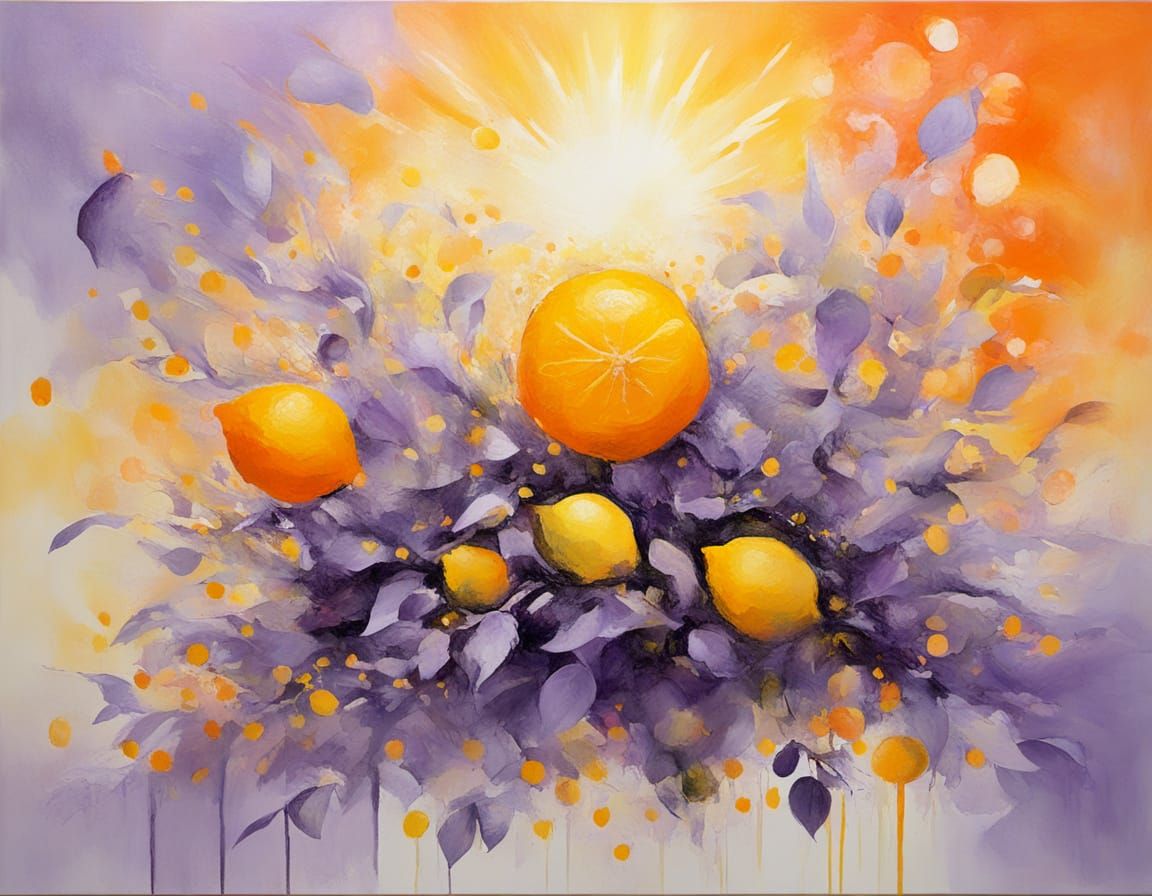 Ghost Bright Sun Lemon Harlequin Abstract