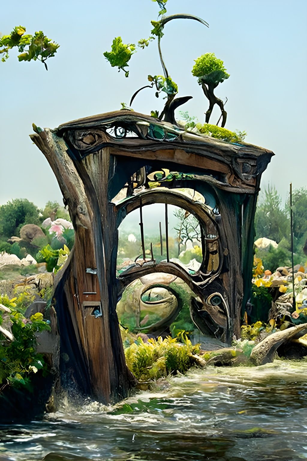 Enchanting art-nouveau nature door