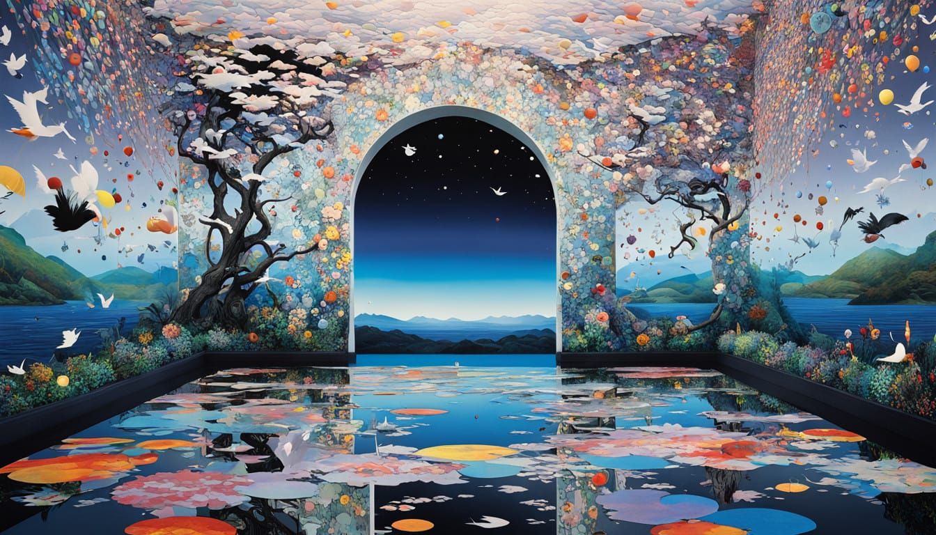 Surreal Dreamscapes Unfold in a Realm of Glowing Mythical Cr...