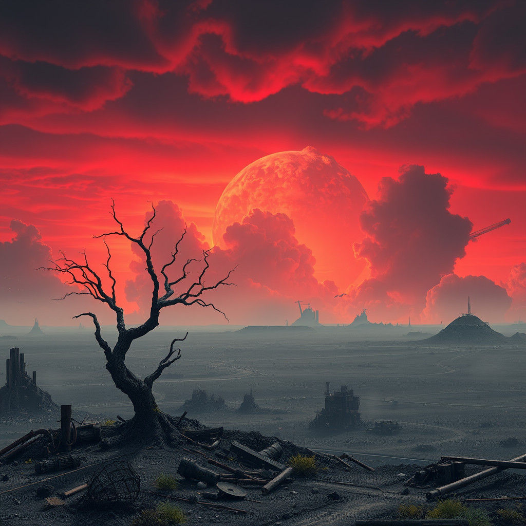 Post-Apocalyptic Wasteland After Nuclear War