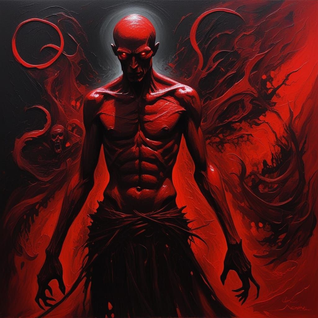 Grimdark Red Expressionism Art