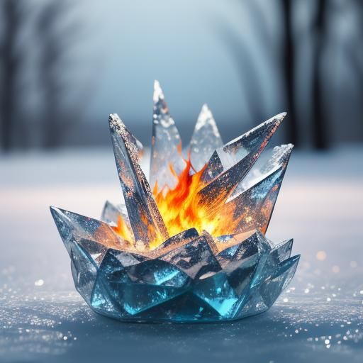 Fire Frozen in Ice: Unreal Engine Photography