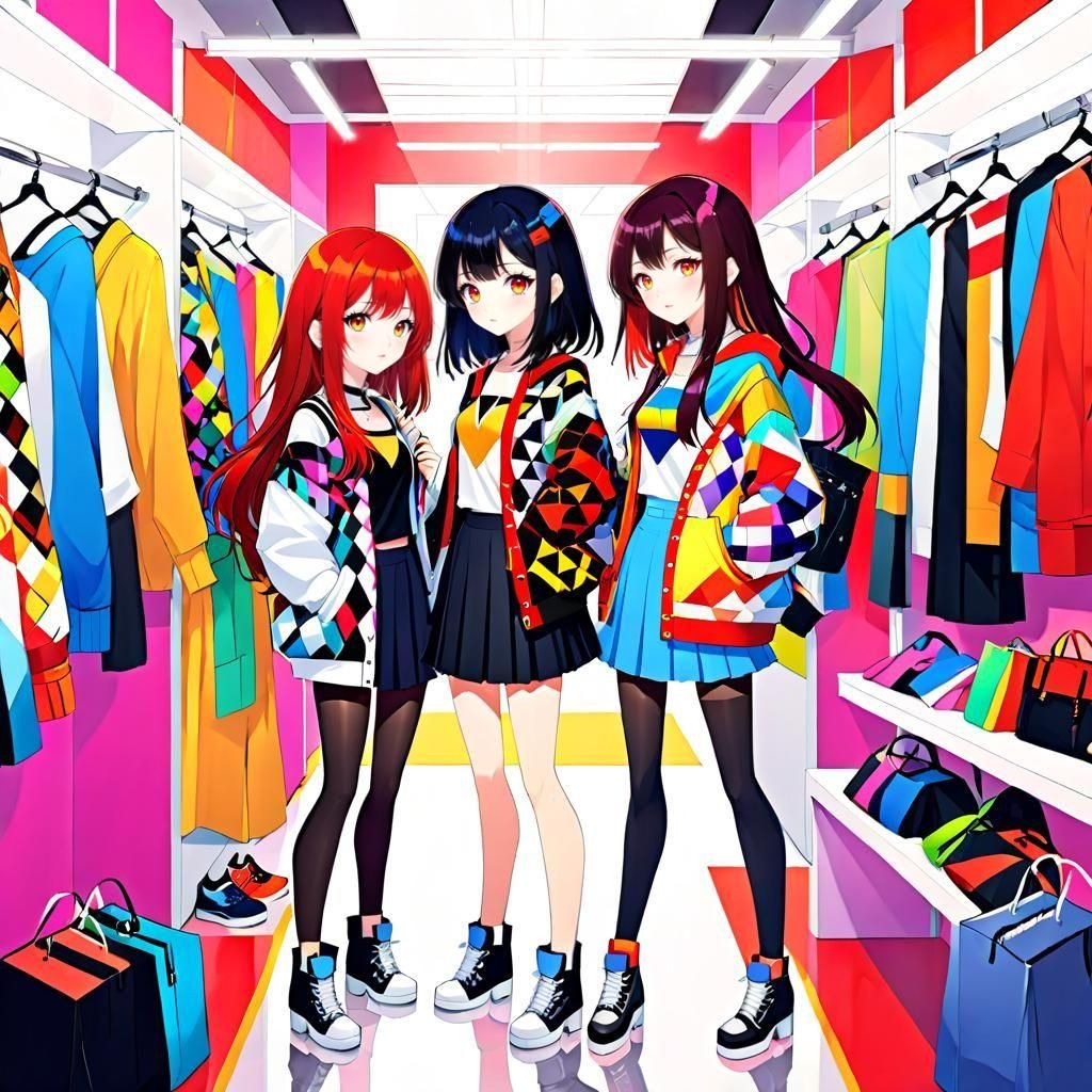 Moon, Anny and me! Picking out something to wear!