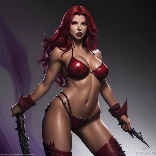 Glamorous Voluptuous Woman in Hyperrealistic Splash Art