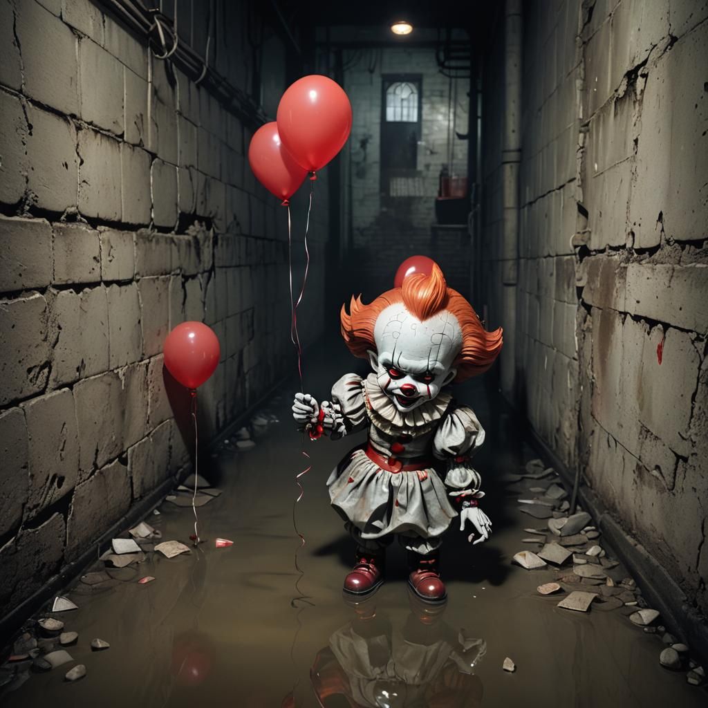 Bratz Doll Pennywise in Sewer: Hyper-Real Horror