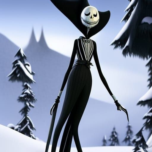 Jack Skellington's Winter Nightmare in a Haunted Village