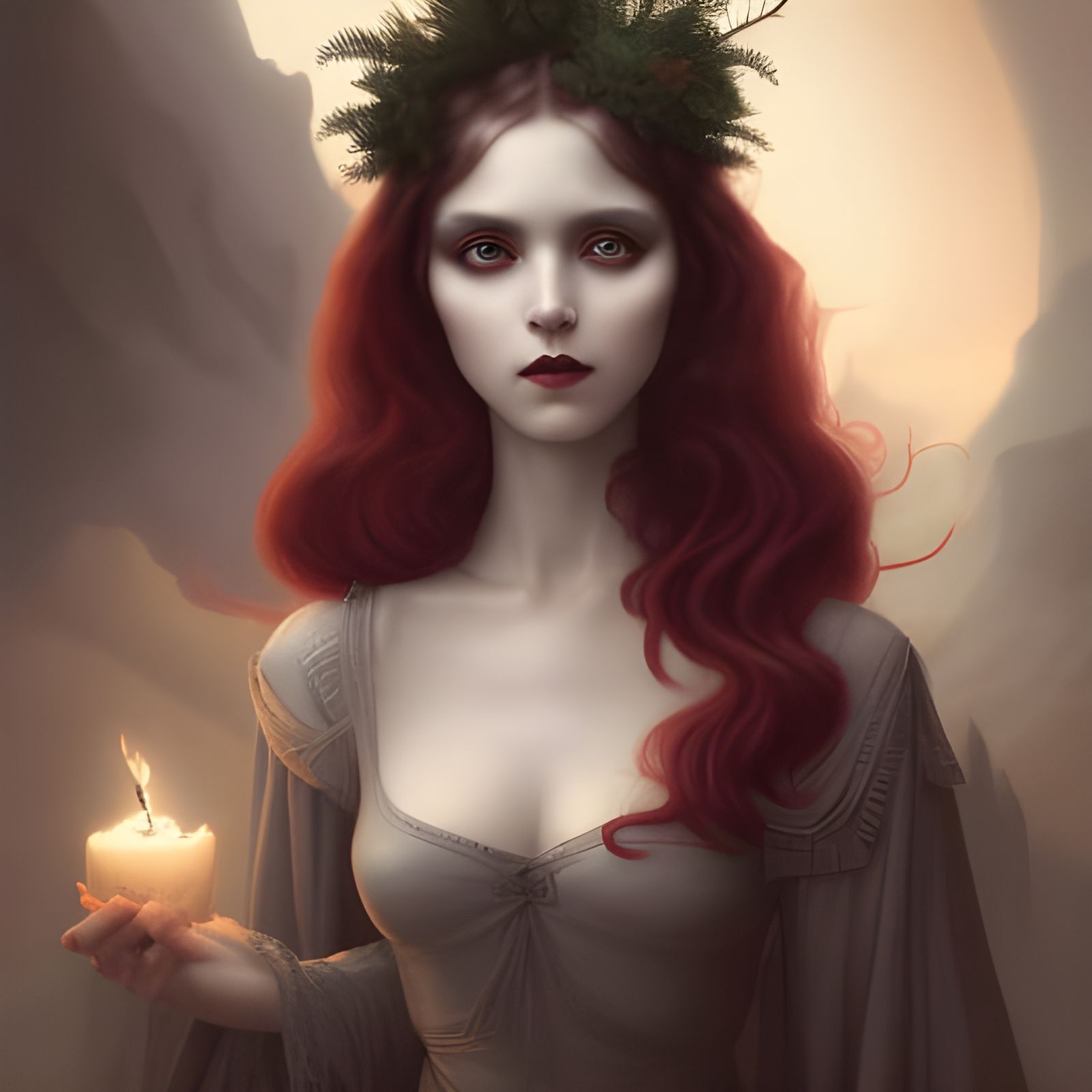 Ghost of Christmas Past Portrait in Renaissance Style