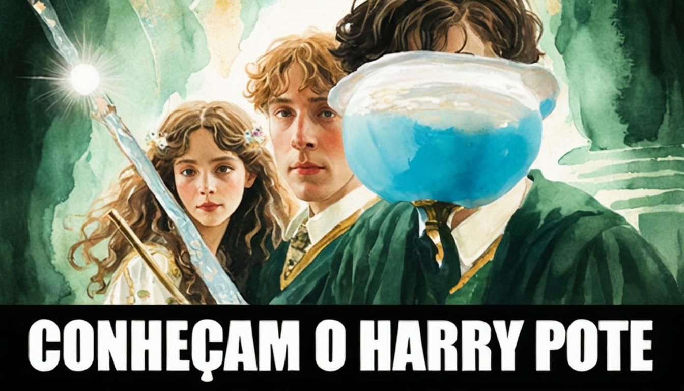 Harry Holding Ornate Vase in Klimt-Inspired Illustration