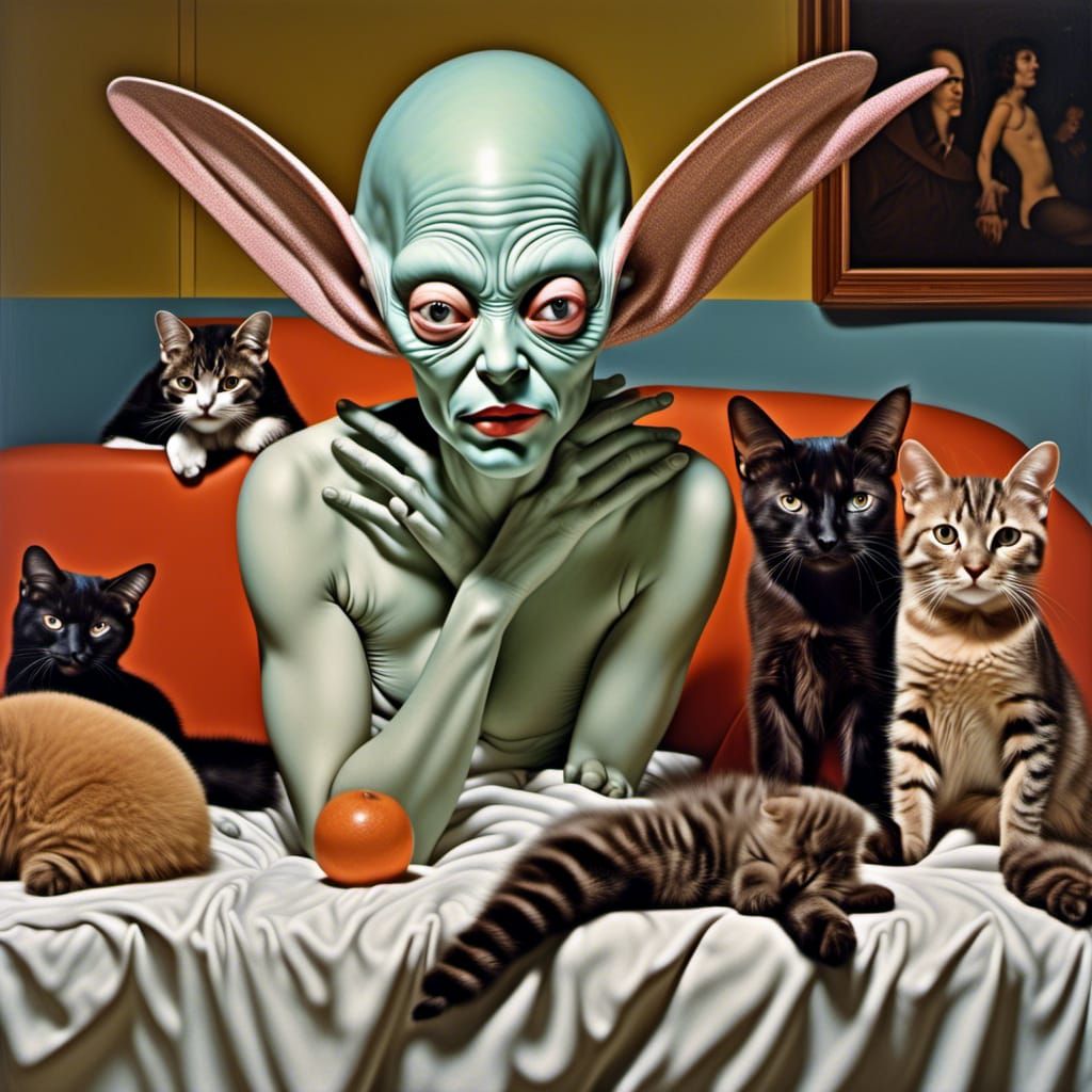 Hyperrealistic Alien Portraits in Bizarre Homes