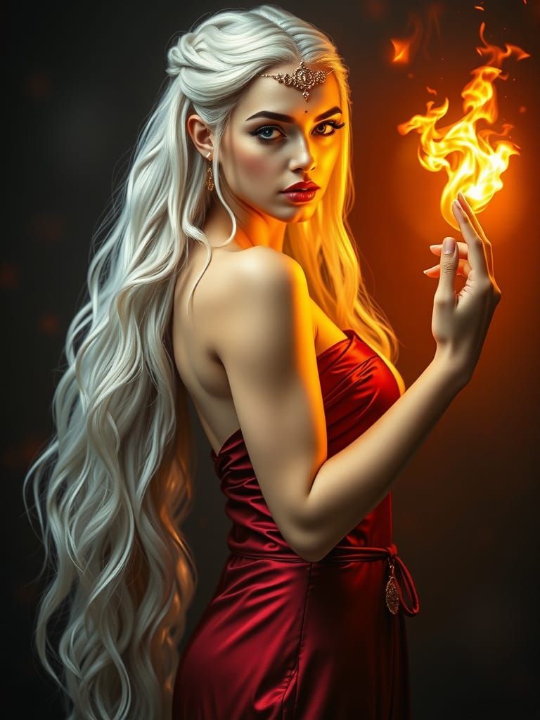 Goddess of the Living Flame: A Portrait of Maelyra Targaryen...