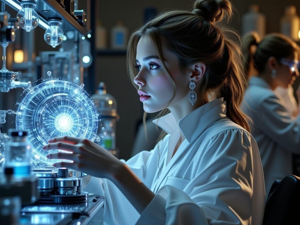 Mad Scientist in Dramatic, Dark Oil Paint Style