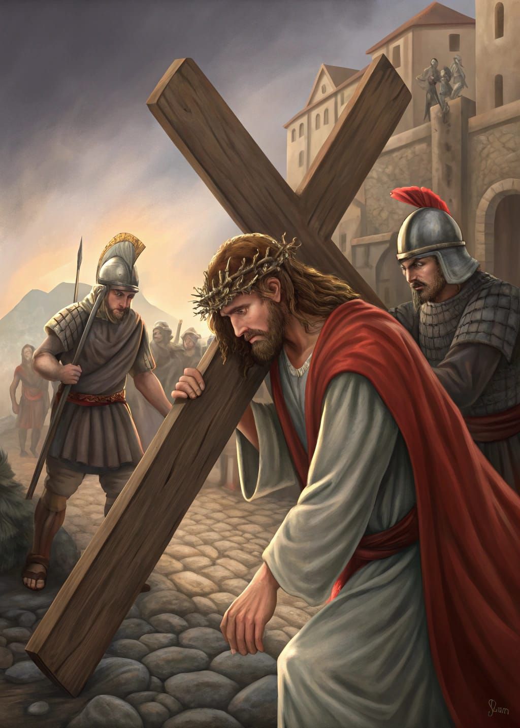 Jesus Falls for the Third Time on the Via Dolorosa