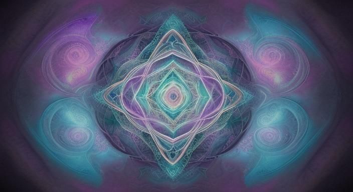 Love, celtic, sacred geometry, watercolour and ink mixed med...