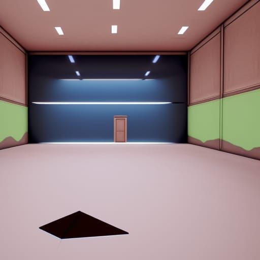 Liminal Spaces: Giant Room in Dreamcore Style