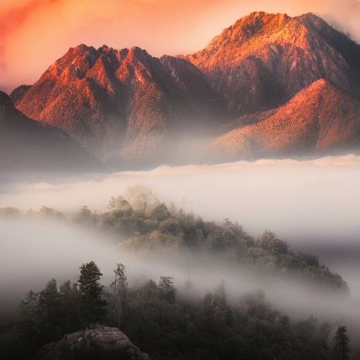 Misty Mountain Landscape for Desktop Wallpaper