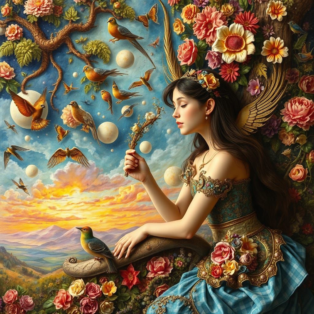 Dreamlike Fantasy World Inspired by Wall