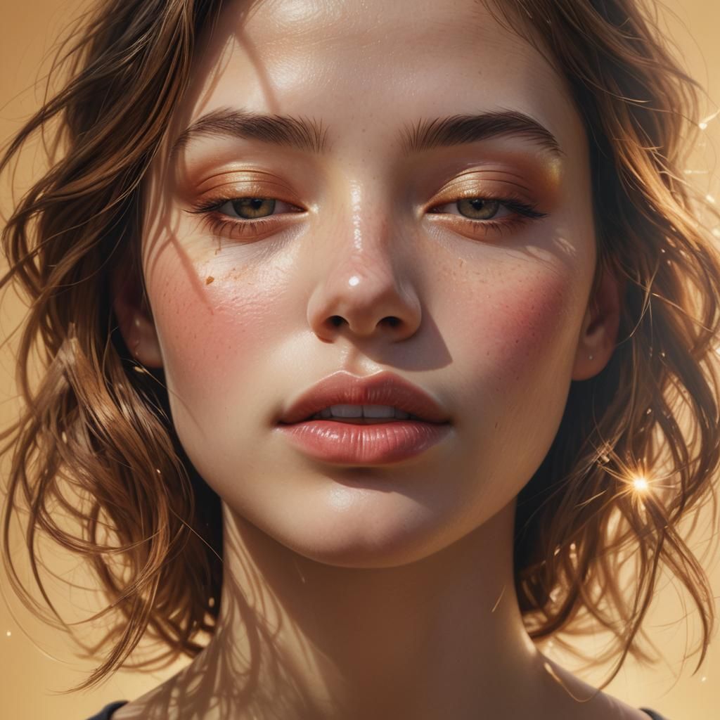 Ethereal Close-Up Portrait with Dreamy Lighting