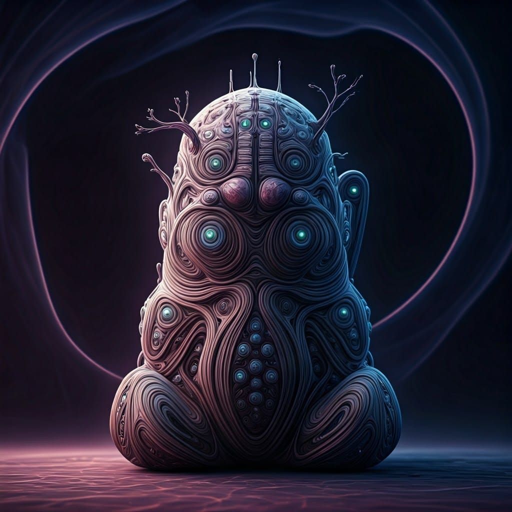 Futuristic Castle Birdhouse with Floating Island