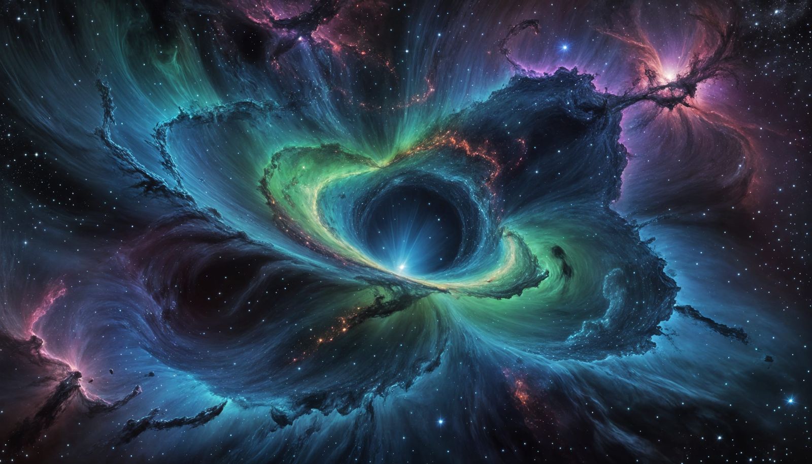 Cosmic Vortex in Aerograph Style