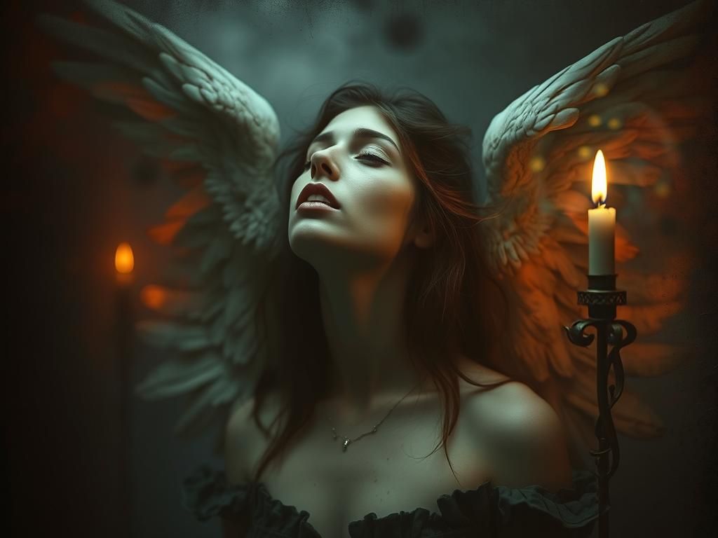 Surreal Portrait of an Angelic Dream Figure
