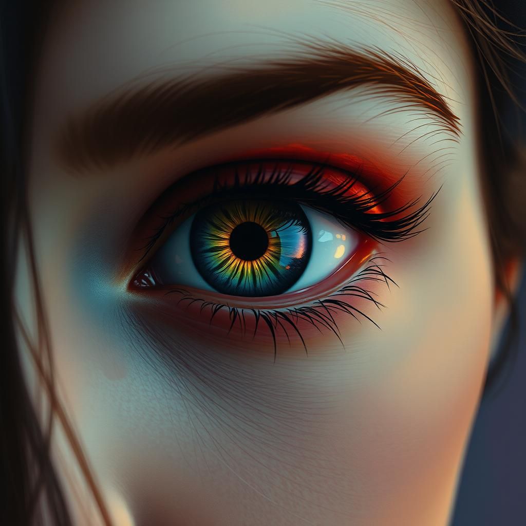 Duality of Life: Portrait in Surrealist Style