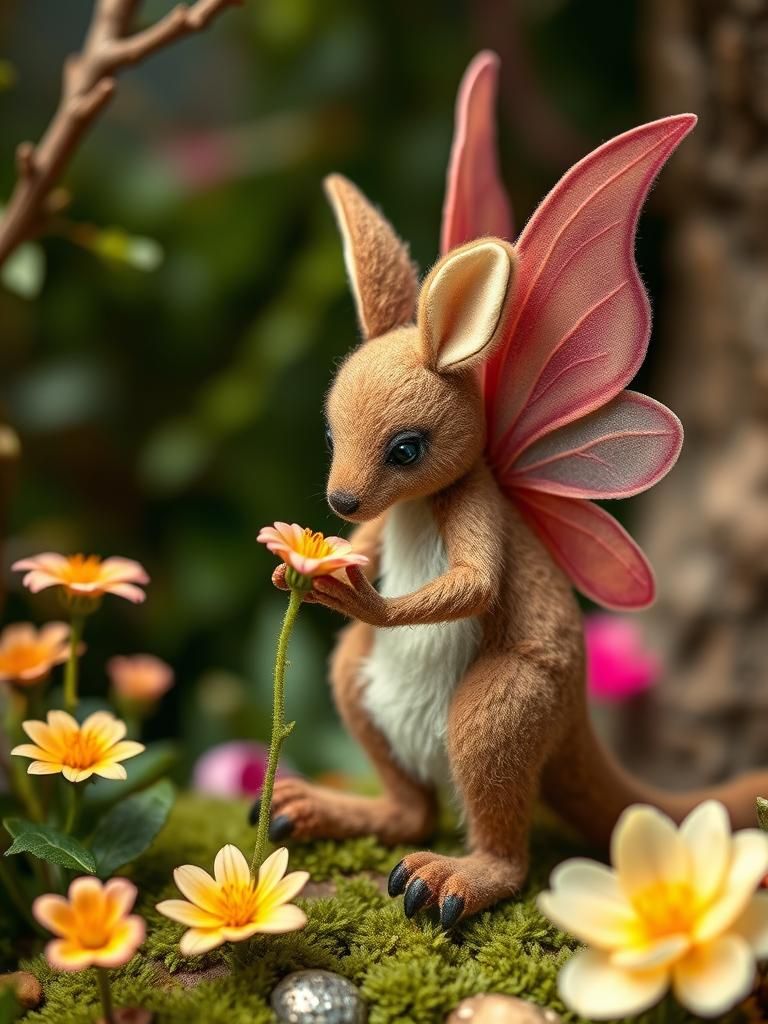 Miniature Fairy-Tree Kangaroo at Garden Party