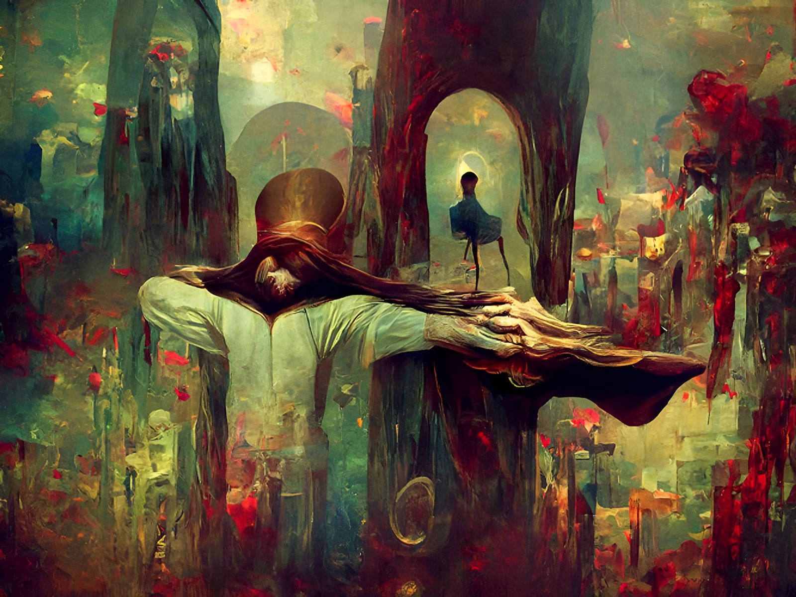Psychedelic Redemption: A Surreal Digital Painting