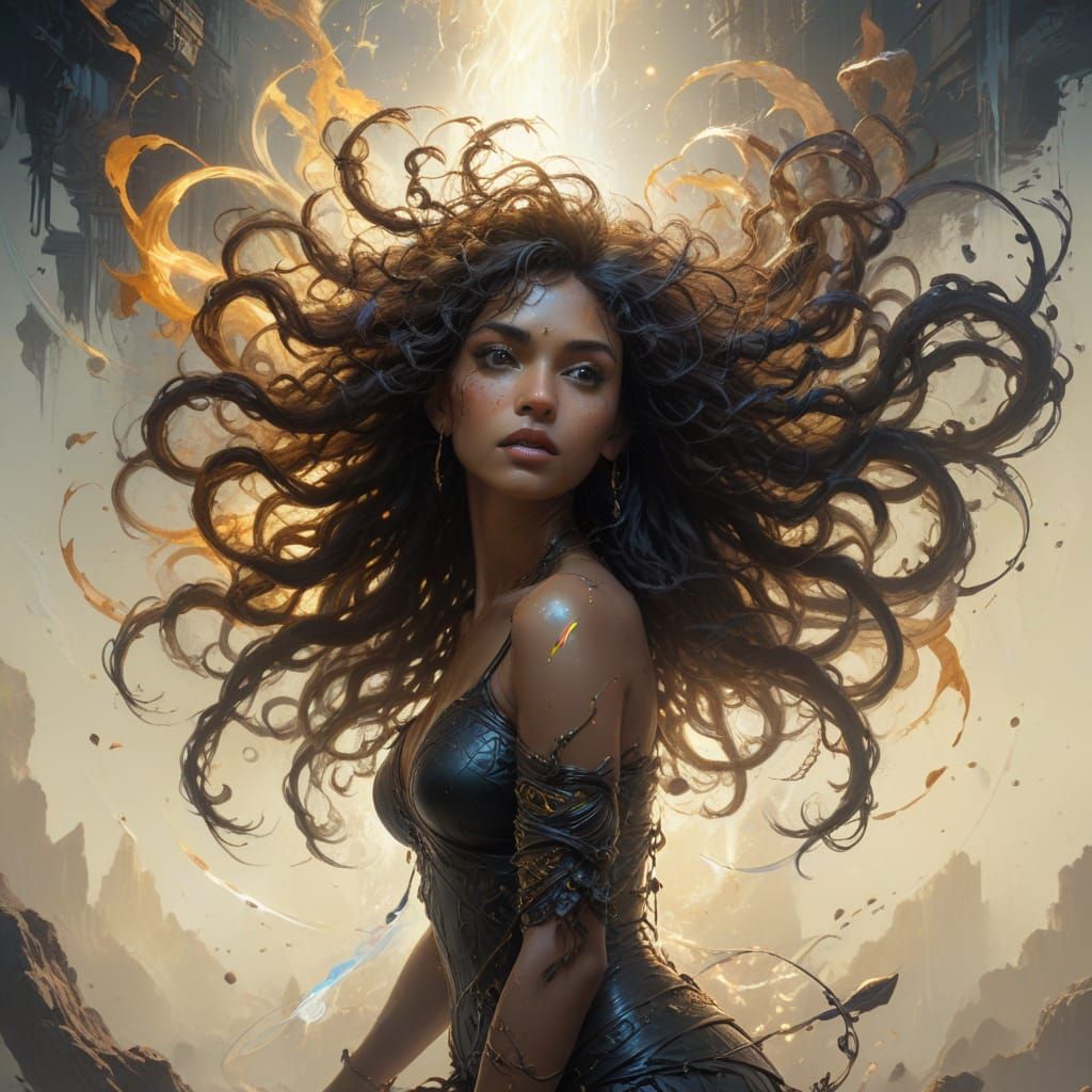 Radiant beauty in a dreamlike realm