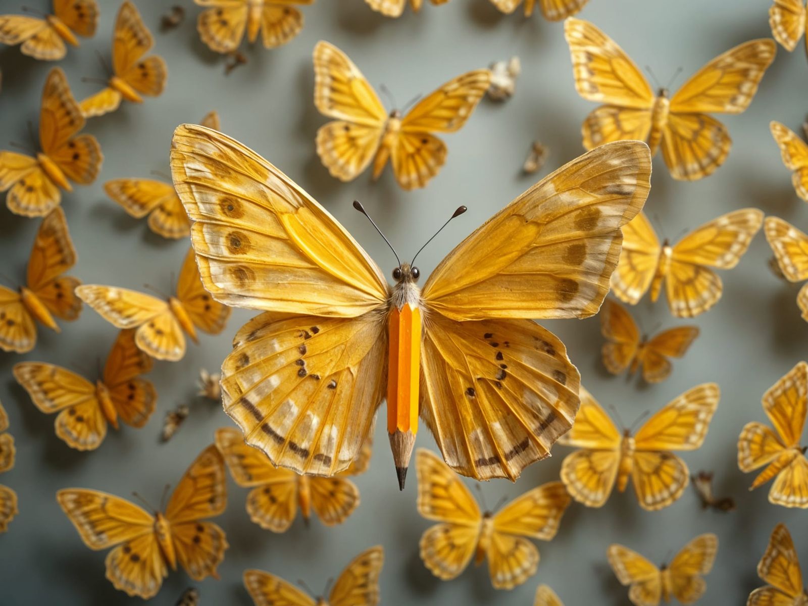 Pencil Butterflies: A Yellow Pencil Colony Takes Flight