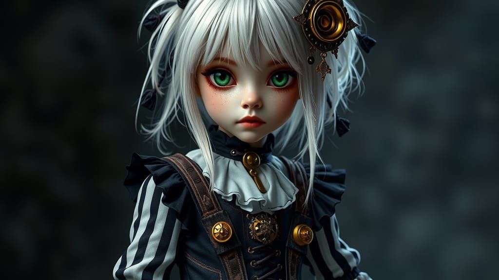 Mystical Steampunk Siren in Dark Fantasy