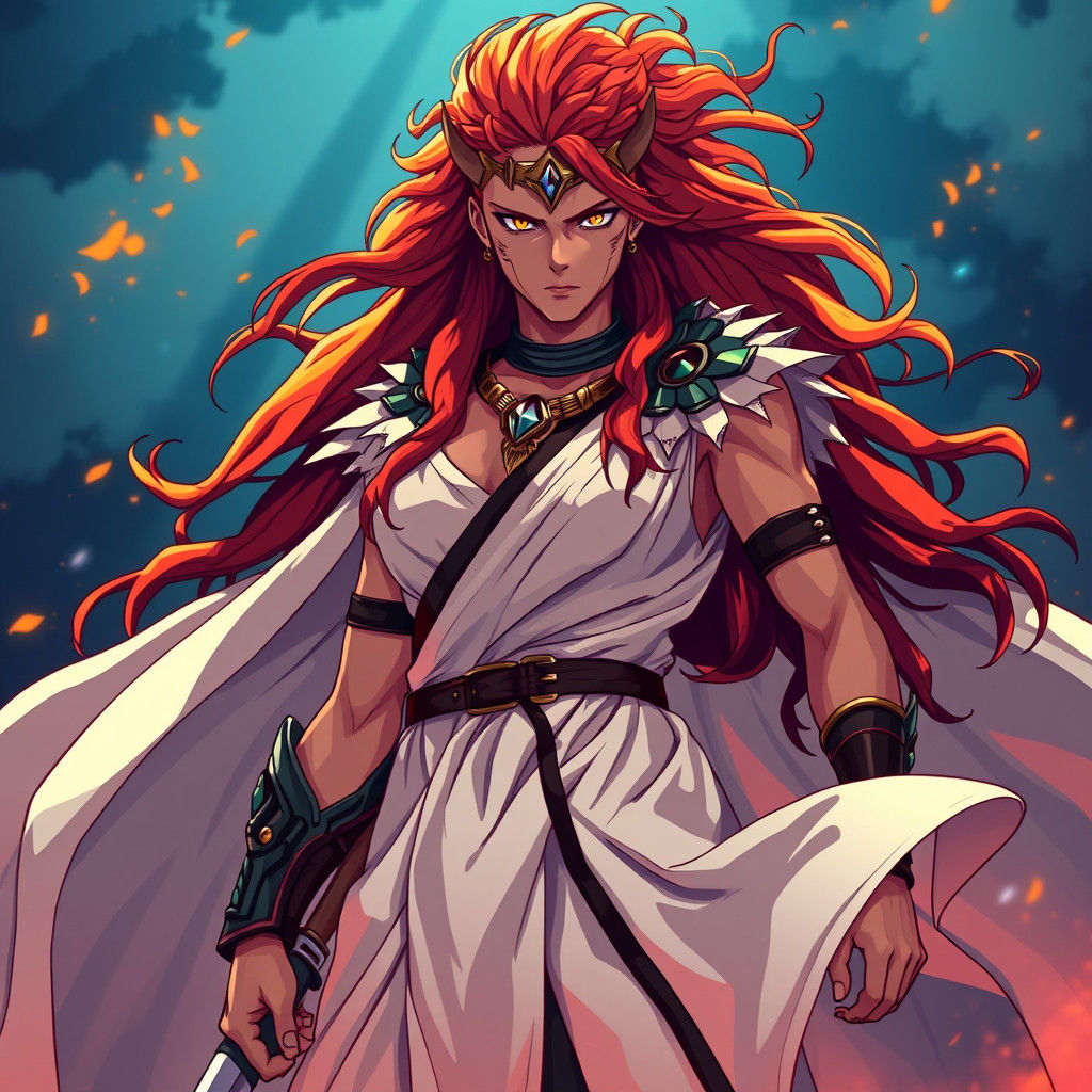 Boudica: Fierce Warrior Princess in Anime Style