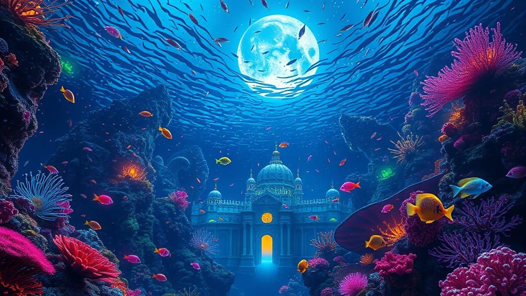 Underwater Paradise: Neon Fish and Rainbow Coral