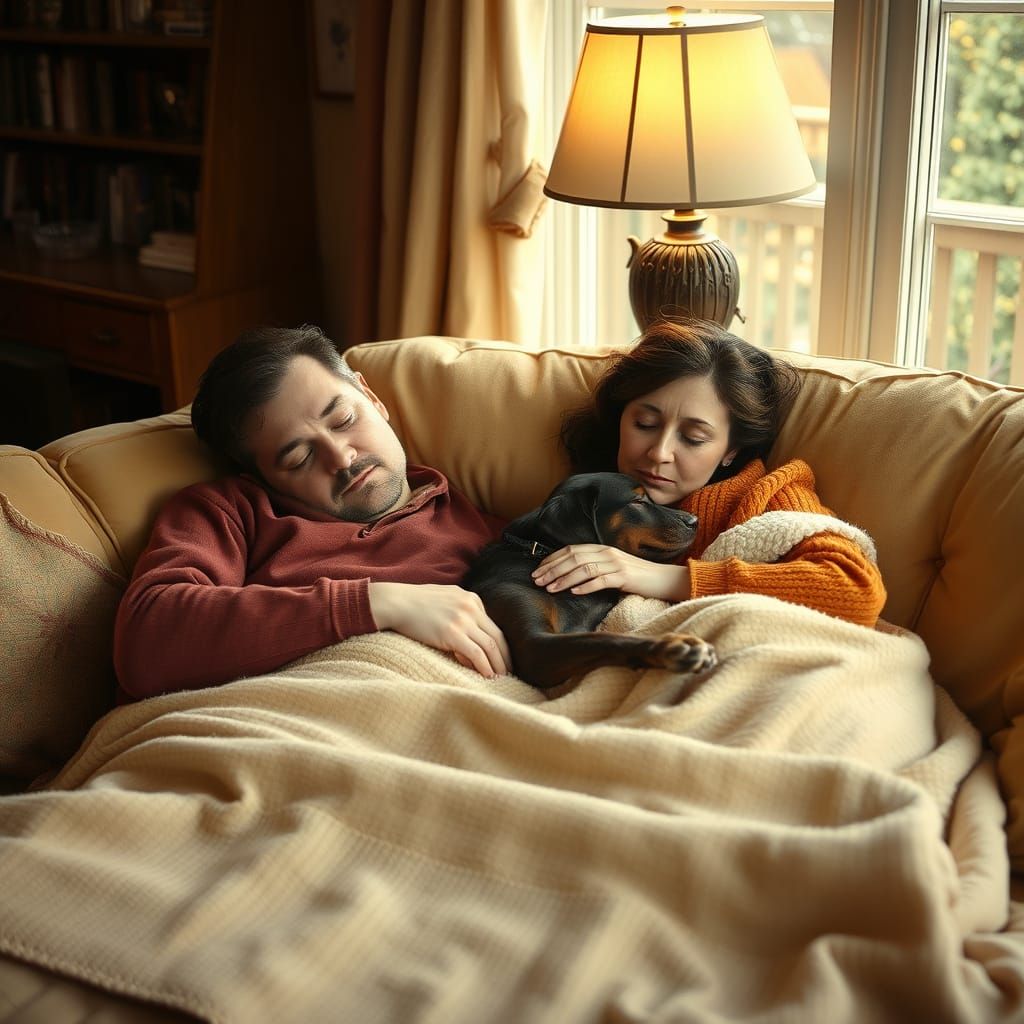 Intimate Domestic Scene of Love and Slumber